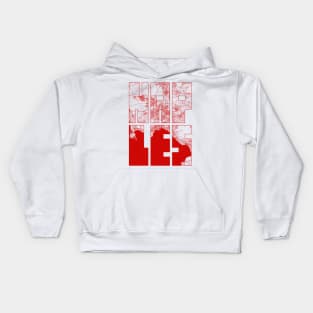 Naples, Italy City Map Typography - Oriental Kids Hoodie